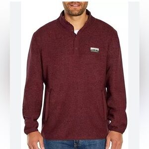 Eddie Bauer Burgundy Snap Pullover